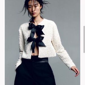 H&M sequin bow jacket NWT